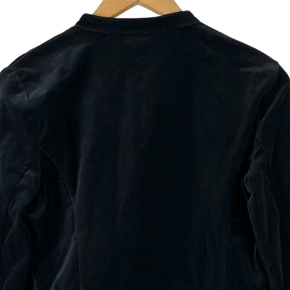 Y2K SO Black Velvet Peplum Blazer Jacket Size Large - Picture 4 of 11
